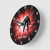 Rotes Hockey Runde Wanduhr (Winkel)