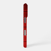 Rotes Holz-Horizontalmuster  iPhone Hülle (Rechte Seite)