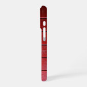 Rotes Holz-Horizontalmuster  iPhone Hülle (Linke Seite)
