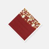 Rotes Holz und Streichellichter Land Rustikale Süß Serviette (Ecke)