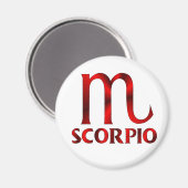 Rotes Horoskop-Symbol Magnet (Vorderseite/Rückseite)