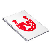 Rotes Horseshoe Mädchen und Pferde Notizblock (Rechte Seite)