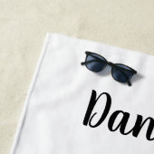 Rotes Horseshoe Mädchen und Pferde Strandtuch (Beispiel)