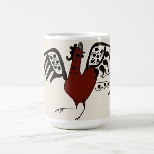 Rotes Huhn Kaffeetasse (Mittel)
