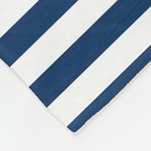 Rotes Hummer-nautischmonogramm-blauer weißer Fleecedecke (Ecke)