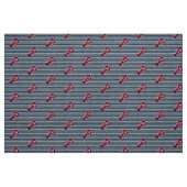 Rotes Hummer-nautischmonogramm-blauer weißer Stoff (Fat Quarter (45,7 x 55,9 cm))