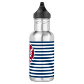 Rotes Hummer-nautischmonogramm-blauer weißer Trinkflasche (Rechts)