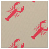 rotes Hummermuster Stoff (Nahaufnahme)