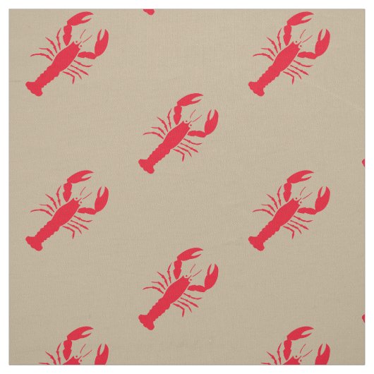 rotes Hummermuster Stoff (Muster)