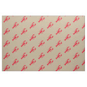 rotes Hummermuster Stoff (Fat Quarter (45,7 x 55,9 cm))
