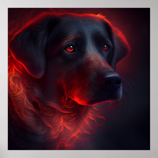 Rotes Hundeposter Poster (Vorne)