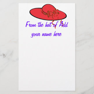 rotes Hutbriefpapier Briefpapier