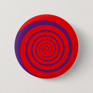 rotes hypnotisches Spiralbild Button