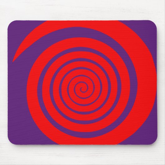 rotes hypnotisches Spiralbild Mousepad (Vorne)