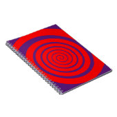 rotes hypnotisches Spiralbild Notizblock (Rechte Seite)
