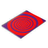 rotes hypnotisches Spiralbild Notizblock (Linke Seite)