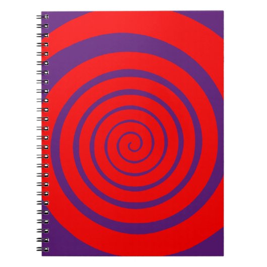 rotes hypnotisches Spiralbild Notizblock (Vorderseite)