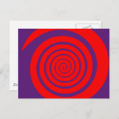 rotes hypnotisches Spiralbild Postkarte (Vorne/Hinten)