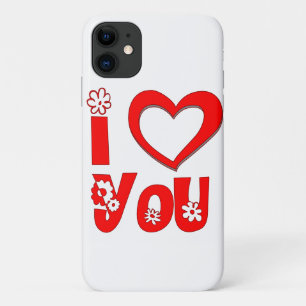 Rotes I Love You Minimalist Herz Grafik Case-Mate iPhone Hülle