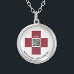 *~* Rotes ICE Medical Alert AP38 QR Cross Versilberte Kette<br><div class="desc">(Suchcode AP38 für ähnliche Artikel ) ICE - Im Fall von Emergency ROUND SILVER PLATE NECKLACE / PENDANT - Medical Alert Ring ein Kreuz, das RED enthält den QR-Code. Sie können dieses Design auch auf die meisten Zazzle-Produkte übertragen. ( Raus, wenn du Hilfe brauchst. ) STELLEN SIE SICHER, DASS IHR...</div>