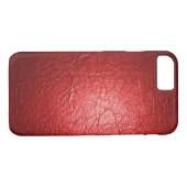 Rotes Imitat Leather Case-Mate iPhone Hülle (Rückseite (Horizontal))