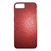 Rotes Imitat Leather Case-Mate iPhone Hülle (Rückseite)