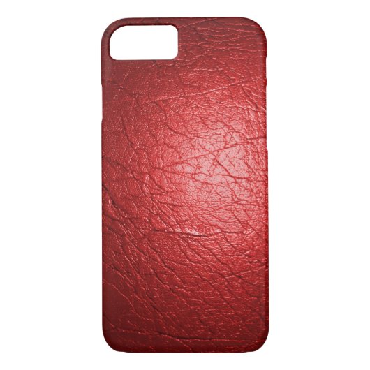 Rotes Imitat Leather Case-Mate iPhone Hülle (Rückseite)