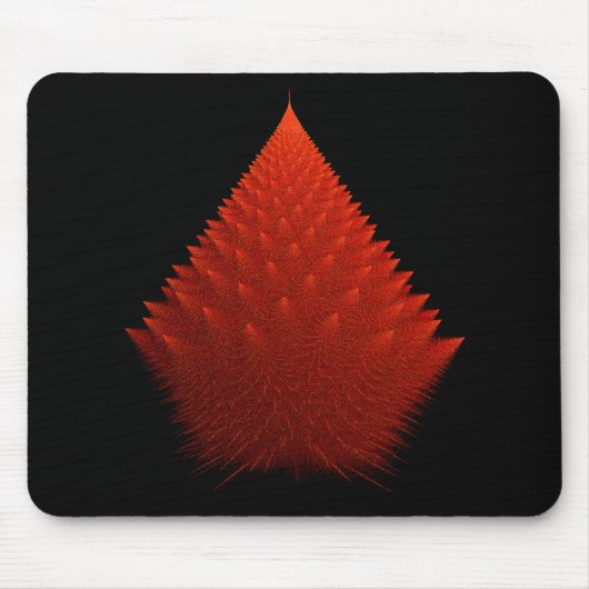 Rotes Incendia-Script-Fraktal Mousepad (Vorne)