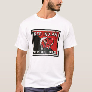 Rotes Indian Motor Oil Vintage Schild. Rostige Ver T-Shirt