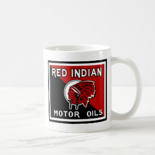 Rotes Indian Motoröle Vintage-Schild Kaffeetasse