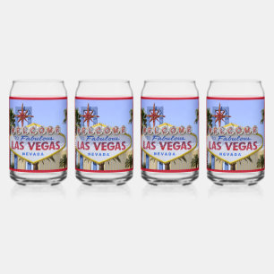 Rotes individuelles Familienschild Las Vegas Nevad Dosenglas