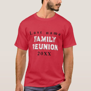 Rotes, individuelles T-Shirt für Familientreffen, 