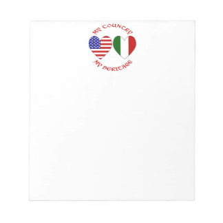 Rotes italienisches USA-Land Erbe Notizblock