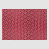 Rotes Japanisches Kimono Print Blume Wrapping Pape Seidenpapier (Vorderseite)