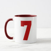 Rotes Jersey Nr. 7 Tasse (Links)