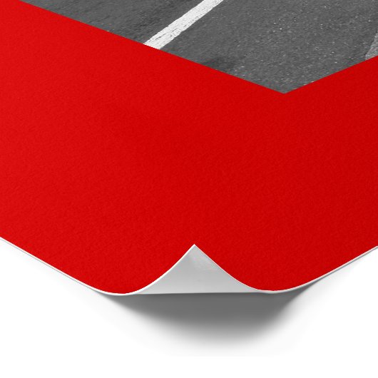 rotes Josemantik-Poster Poster (Ecke)