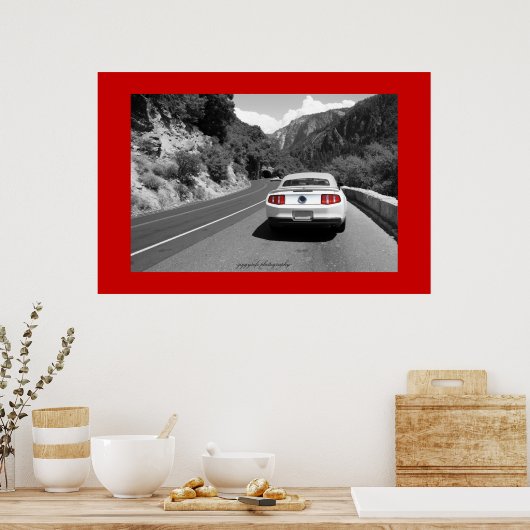 rotes Josemantik-Poster Poster (Küche)