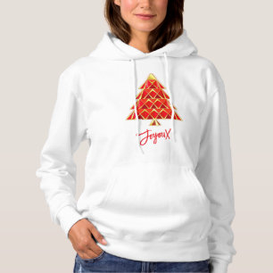 Rotes Joyoux Noel Weihnachts-T-Shirt Hoodie