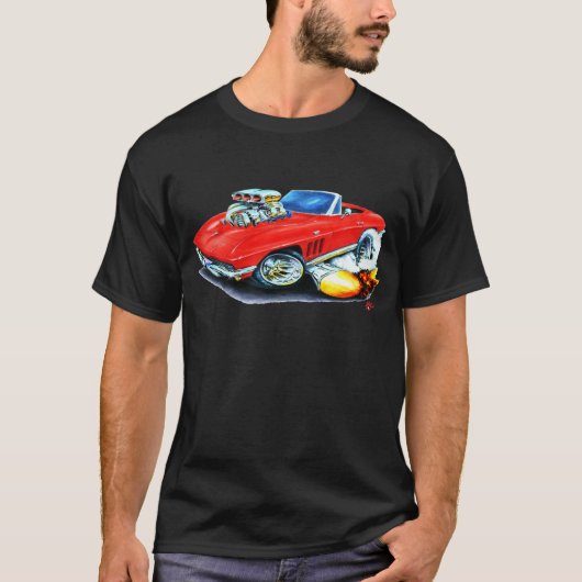 Rotes Kabriolett 1965 Korvette T-Shirt (Vorderseite)