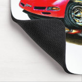 Rotes Kabriolett 1998-2004 Korvette Mousepad (Ecke)
