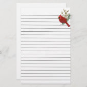 Rotes Kadinal auf Papier (Vorne/Hinten)