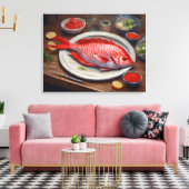 Rotes Kaisergemälde - überzogene Leinwand (Insitu (Wohnzimmer))