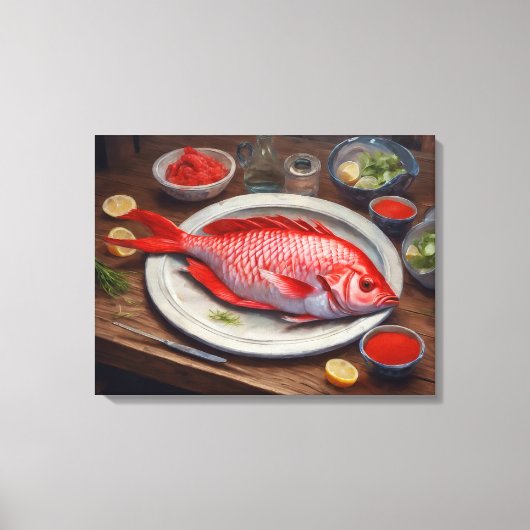 Rotes Kaisergemälde - überzogene Leinwand (Vorderseite)