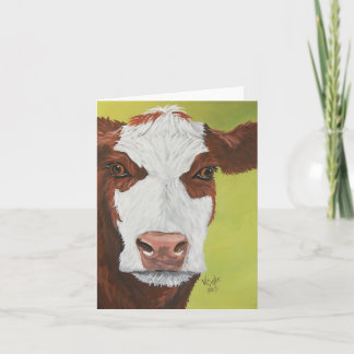 Rotes Kalb gefaltete Karte
