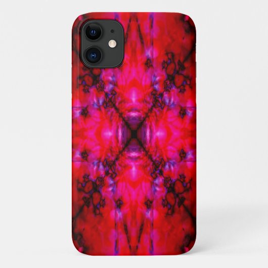 Rotes Kaleidoskop-Muster Case-Mate iPhone Hülle (Rückseite)