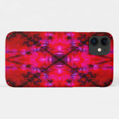 Rotes Kaleidoskop-Muster Case-Mate iPhone Hülle (Rückseite (Horizontal))