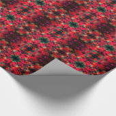Rotes Kaleidoskop-Muster Geschenkpapier (Ecke)