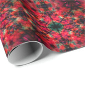 Rotes Kaleidoskop-Muster Geschenkpapier (Rolleneckpunkt)