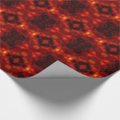 Rotes Kaleidoskop-Muster Geschenkpapier (Ecke)