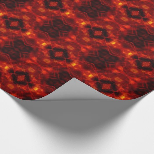 Rotes Kaleidoskop-Muster Geschenkpapier (Ecke)